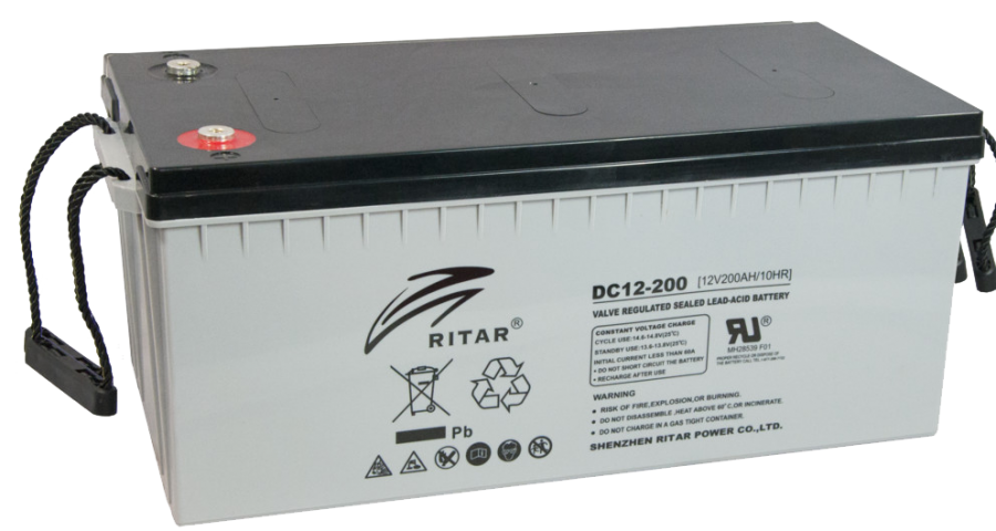 Ritar RA12-200 12V 200Ah Tam bakımsız kuru tip AGM akü