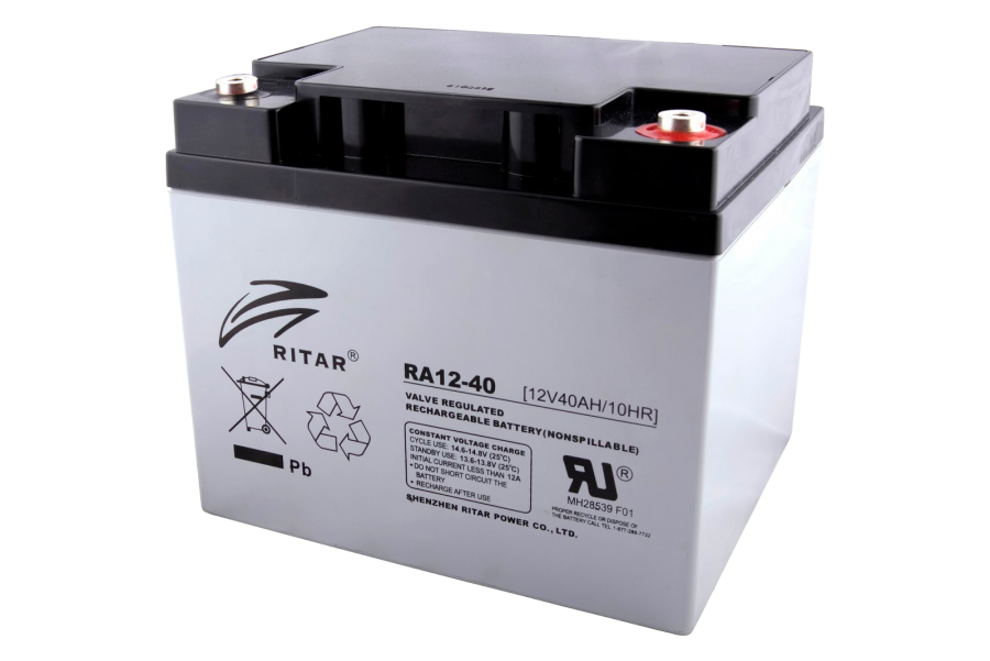 Ritar RA12-40 12V 40Ah Tam bakımsız kuru tip AGM akü