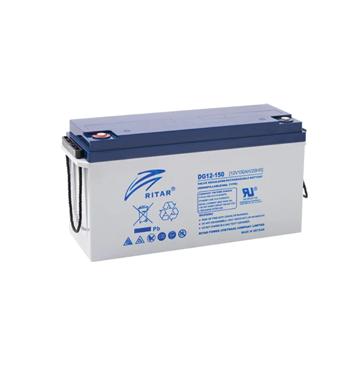 Ritar DG12-150 12V 150Ah Deep Cycle Saf Jel akü